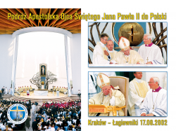 Pocztówka Ojciec Święty Jan Paweł II w Polsce 2002 - Kraków Łagiewniki 17.08.2002